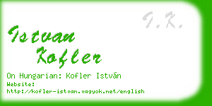 istvan kofler business card